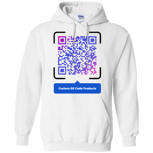 Custom Premium Hoodie with your personalized QR Code - Unisex Heavy Blend