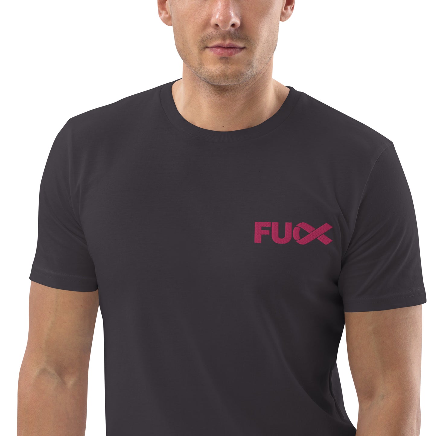 FU Cancer Unisex organic cotton t-shirt Emroidered (Fuck Cancer)